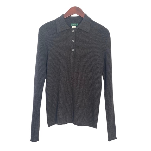 J. Crew Cashmere Grey Sweater Women Size L - Picture 1 of 8